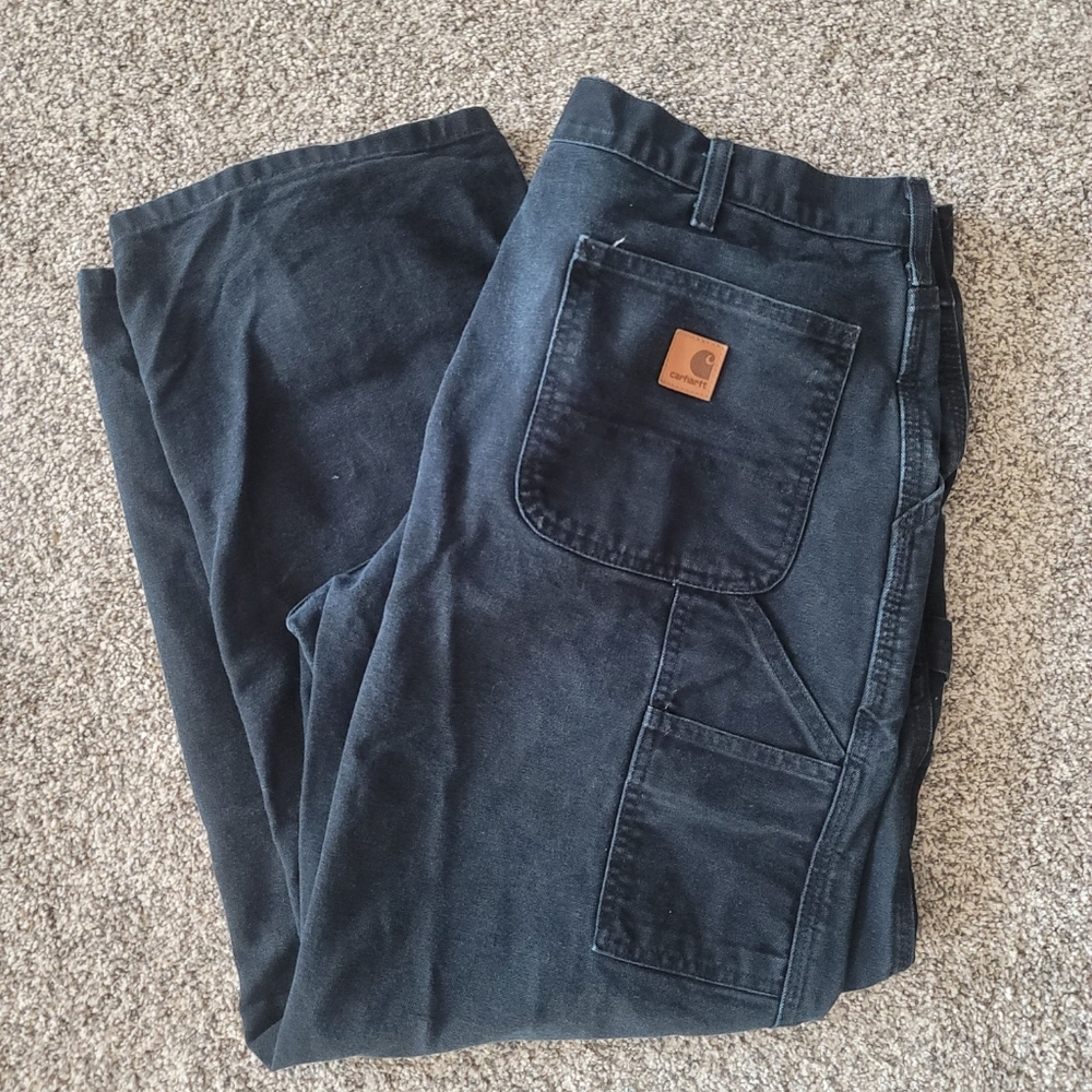 38x30 Carharrt work carpenter black wash
